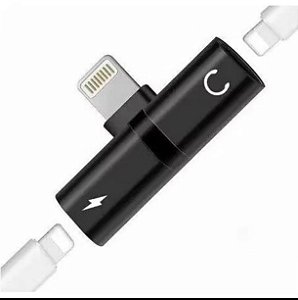Adaptador para fone IOS com duas saidas e carregador