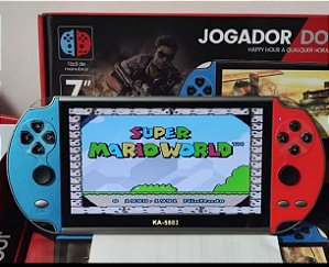 Video game portátil tela de 7 polegadas com 10 mil jogos