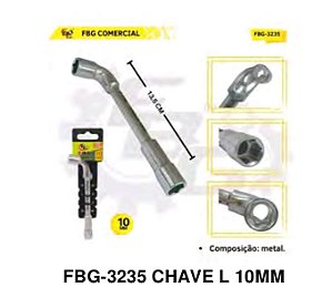 Chave em L 10 MM