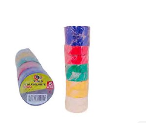 Pacote fita isolante colorida com 10 peças