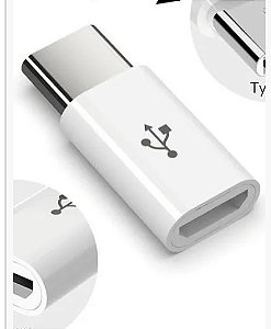 Adaptador entra V8 sai Tipo C
