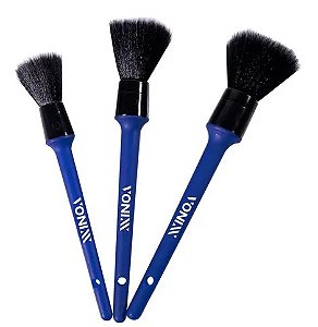 Kit 3 Pincéis Para Detalhamento Ultra Macios Vonixx