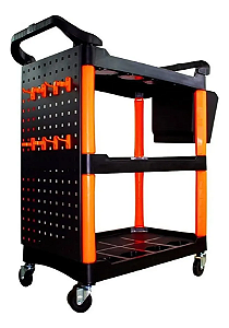 Carrinho Hercules Com Cesto Preto e Laranja Kers