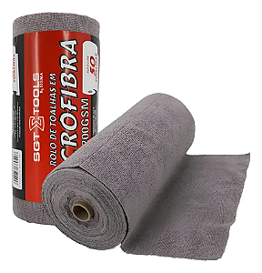 Rolo Com 50 Toalhas de Microfibra Cinza 30x30 200gsm Sgt - Sigma Tools