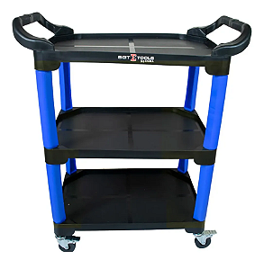 Carrinho Detailers Azul Com 3 Plateleiras Sgt - Sigma Tools