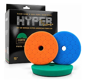 Kit 3 Boinas De Espuma Corte, Refino e Lustro 5pol Hyper Kers
