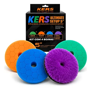 Kit 4 Boinas Hyper De Espuma Corte, Refino, Lustro e Híbrida 5pol Kers