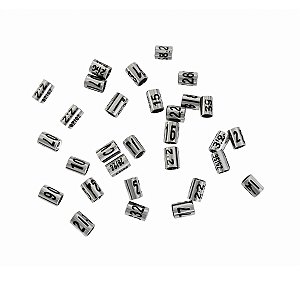 Anilhas De Marcação Para Coleiro 2,2mm Abertas Pacote Com 10 Unidades.