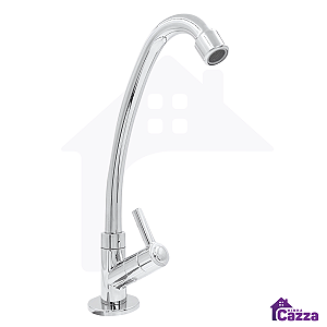 Torneira De Banheiro Bancada Pia Bica Móvel ABS Cromada 1/4 De Volta