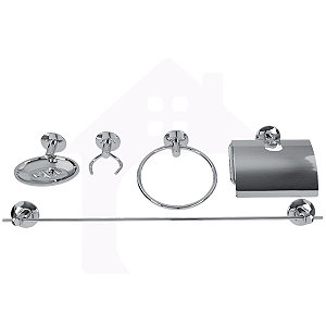 Kit Acessórios para Banheiro 5 peças Aço inox cod02