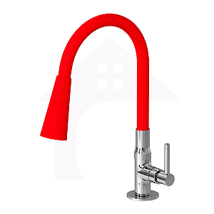 Torneira Flexível Gourmet Vermelho 2 Jatos Luxo 1/4v COD-1126-8