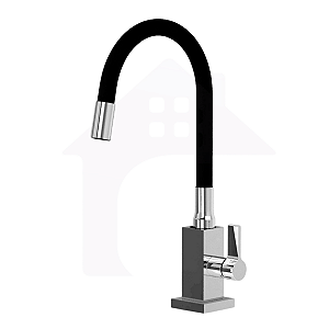 Torneira Flexível Quadra Bancada Preto 1/4v COD-1131-7