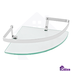 Porta Shampoo Retangular Canto Exclusivo Cromado Luxo Banheiro