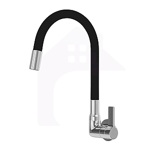 Torneira Flexível Parede Luxo Preta Parede 1/4 v COD-1130-7