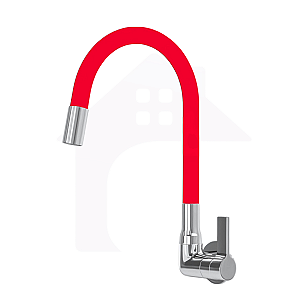 Torneira Flexível Parede Vermelho Luxo 1/4v COD-1130-7