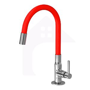 Torneira Flexível Gourmet Bancada Vermelho Luxo 1/4v COD-1129-8