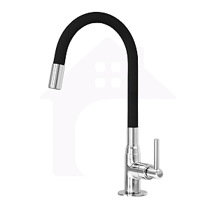 Torneira Flexível Gourmet Bancada Preta Luxo 1/4v COD-1129-8