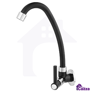 Torneira De Parede Banheiro Lavatório Bica Móvel Parede Preta 1/4 De Volta