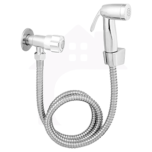 Ducha Higienica Cromada Registro em Metal Luxo Gatilho Metal 1/4volta cod 790