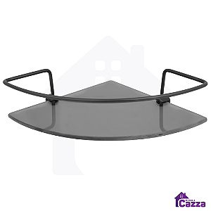 Porta Shampoo Canto Preto Fosco Luxo Vidro