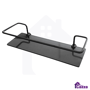 Porta Shampoo Reto Preto Fosco Luxo