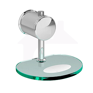 Saboneteira de Vidro Temperado 8 Mm luxo Redonda Dupla Fixação COD-05