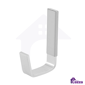 Cabide ou Gancho de Parede para Banheiro / Lavabo - Alumínio polido Quadrado