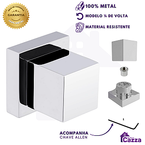 Acabamento Quadrado De METAL Para Registro Pressão Gaveta Cromado