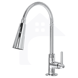 Torneira Para Cozinha Com Duplo Jato Gourmet De Mesa ou Bancada Cone COD-1132-8