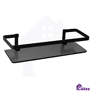 Porta Shampoo Retangular Luxo Black Reto Preto