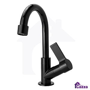 Torneira De Banheiro Lavatório Preta ABS Alavanca 1/4 De Volta