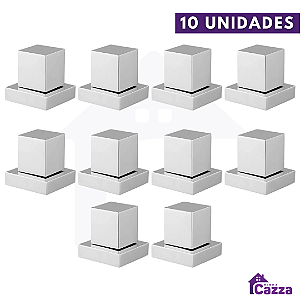 Kit 10 Acabamento Quadrado ABS Para Registro 1/2, 3/4 Cromado