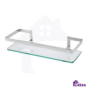 Porta Shampoo Retangular Exclusivo Cromado Luxo Banheiro