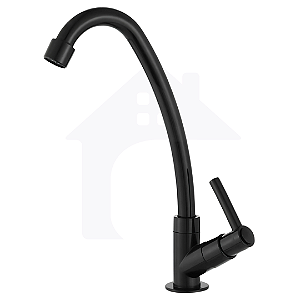 Torneira Pia de Banheiro Lavatório Lavabo Preta All Black ABS 1/4V COD-557