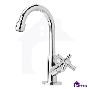 Torneira Para Banheiro Bancada ABS Cruzeta Cromada 1/4 De Volta