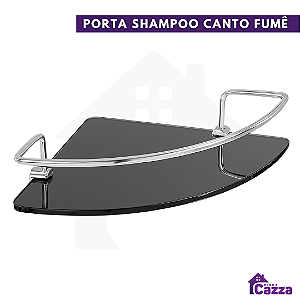Porta Shampoo Canto Com Vidro Fumê