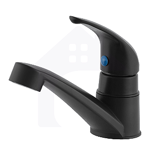 Torneira lavatório Monoup ABS Black Pia Banheiro Preta Baixa Sofisticada 1/4 de Volta COD-9200