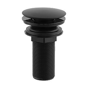 Válvula Click Preta Aço Inox Black ABS Pia Tanque Lavatório Lavanderia COD-597
