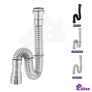 Sifão Universal Extensivo Sanfonado ajustável Pia/Tanque/Lavatório