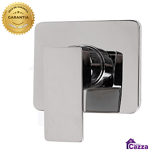 Acabamento para Registro Monocomando Quadrado 1/2 3/4 Padrão 20 Estrias cromado