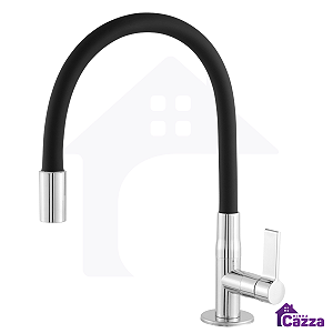 Torneira Slim Cozinha Preta Bancada Mesa Pia Cano Flexível 1/4 de volta