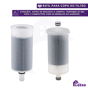 Refil Vela Para Torneira Copo REDONDO Filtro Carvão Ativado Vela universal