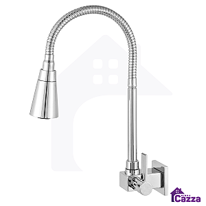 Torneira De Cozinha Parede Flexível ABS Pia Cone 2 Jatos 1/4 De Volta