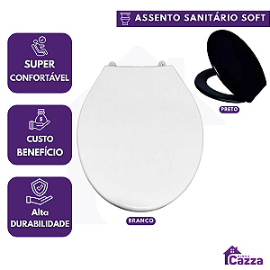 Assento Sanitário PREMIUM Universal Tampa Privada Banheiro Branco ou Preto Tampa Vaso Universal