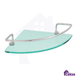 Porta Shampoo Canto Com Base De Vidro