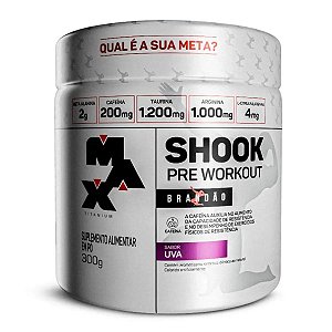 SHOOK PRE-WORKOUT LINHA RAFAEL BRANDÃO POTE 300G SABOR UVA