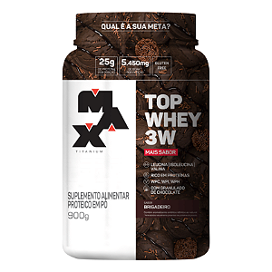 TOP WHEY 3W MAX TITANIUM 900G BRIGADEIRO