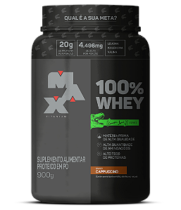 100% WHEY DINO POTE 900G CAPPUCCINO MAX TITANIUM