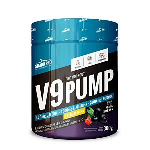 V9 PUMP PRÉ-TREINO 300G AÇAI C/ GUARANÁ SHARK PRO