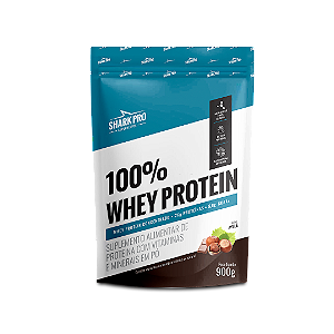 100% WHEY PROTEIN SHARK PRO REFIL 900G AVELÃ